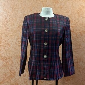 TALBOTS Plaid Blazer Size 10